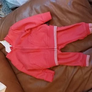 Baby B'gosh 2 pc jacket & pant set in red. Size 6m